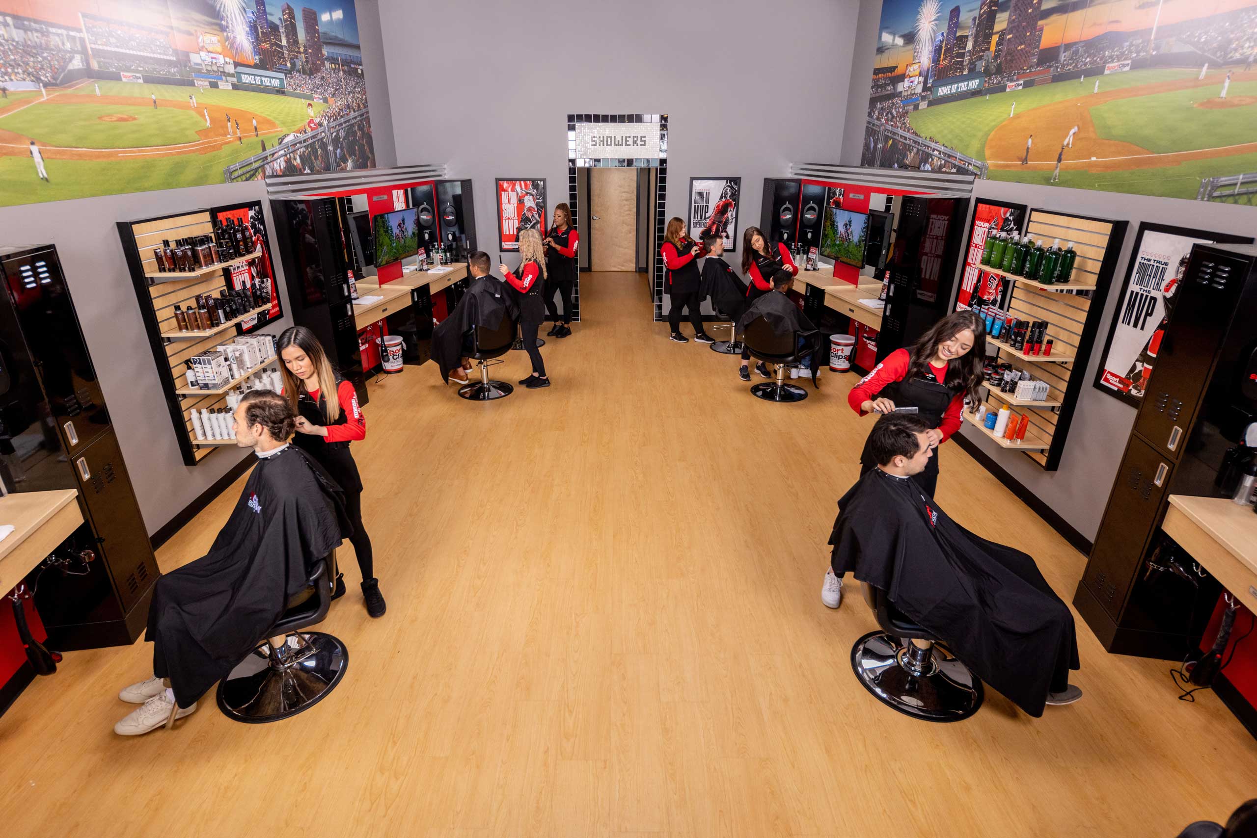 sport clips hair stylists at work