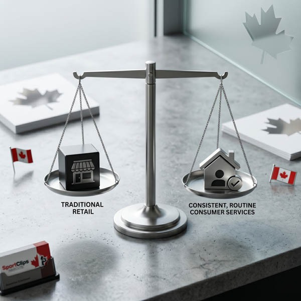 scale indicating a shift in canadian economy